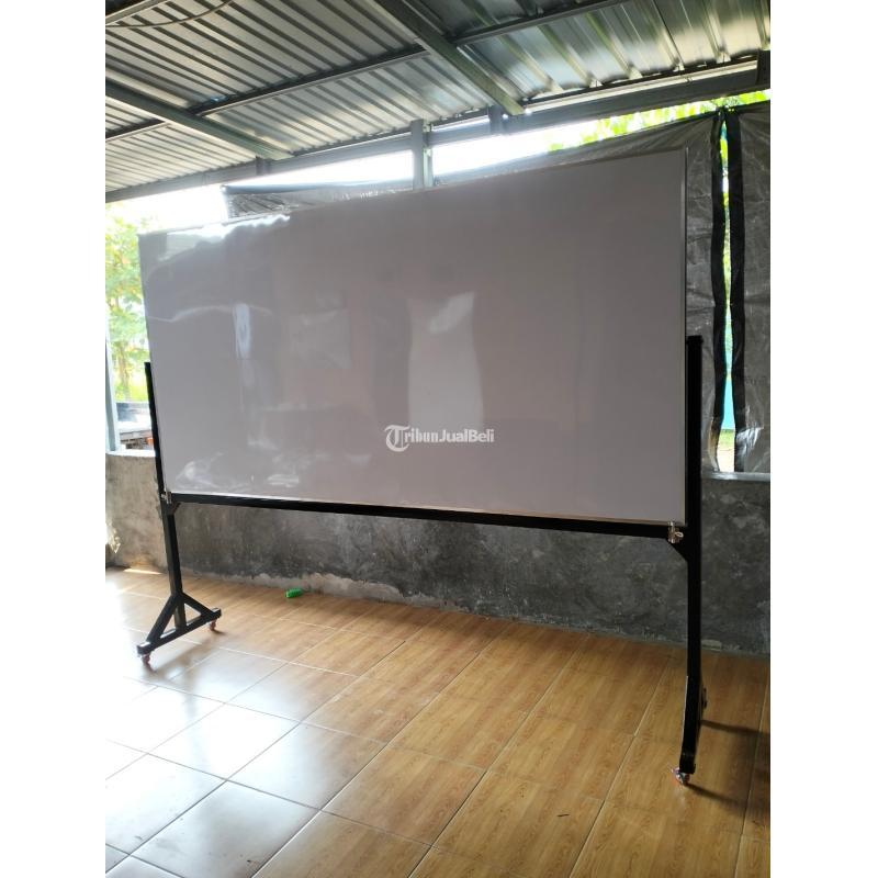 Papan Tulis White board Kaki Besi 2 sisi 120cm x 240cm - Banjarbaru
