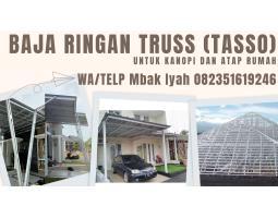 Pemasangan dan Bahan Kanopi dan Atap Rumah Baja Ringan Tasso Kalimantan Murah - Barito Kuala