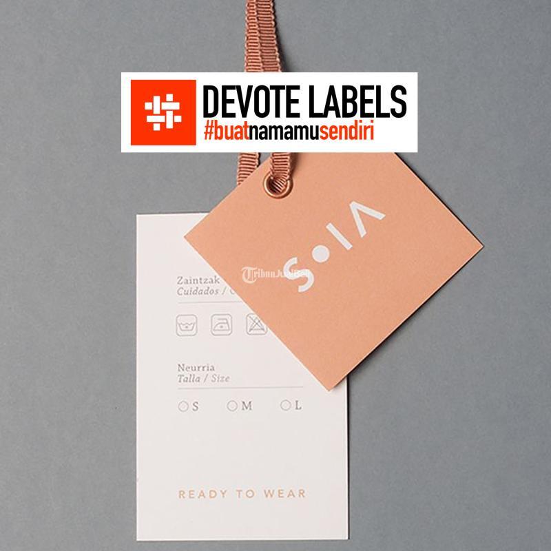 Cetak Label Hangtag Devote Cetak Labels - Gunung Mas