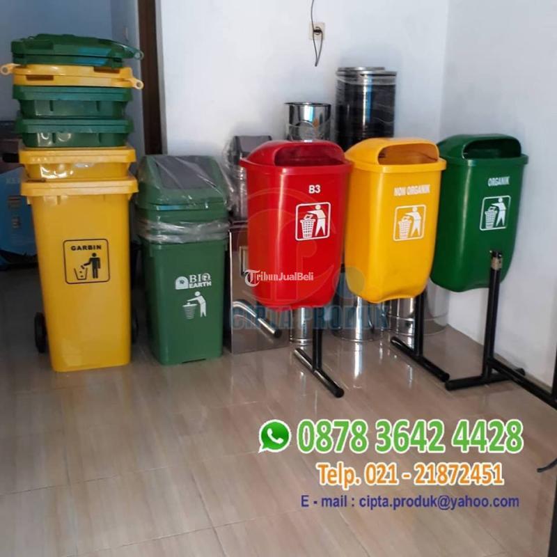 Supplier Tong Sampah Pilah 3 in 1 Oval - Bekasi Kota