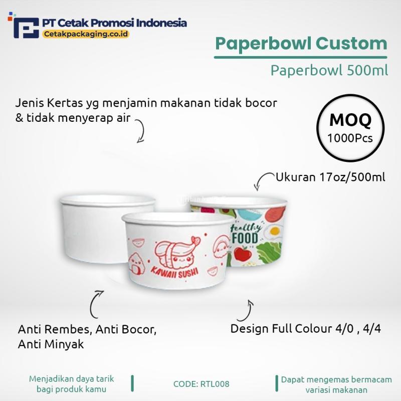 Cup Ricebowl Custom Ukuran 500ml Percetakan Terdekat - Surabaya