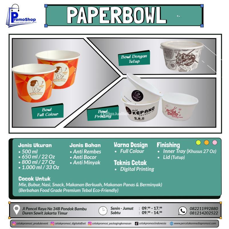 Cup Ricebowl Custom Ukuran 500ml Percetakan Terdekat - Surabaya