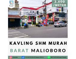 Jual Tanah Kavling Luas 110 m2 Shm Murah Barat Malioboro - Yogyakarta