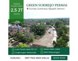 Dijual 1 Unit Terakhir Tanah Luas 157 m2 Harga 2,5 Jutaan Hanya 5 Menit dari Jl. Kaliurang KM 10 - Sleman