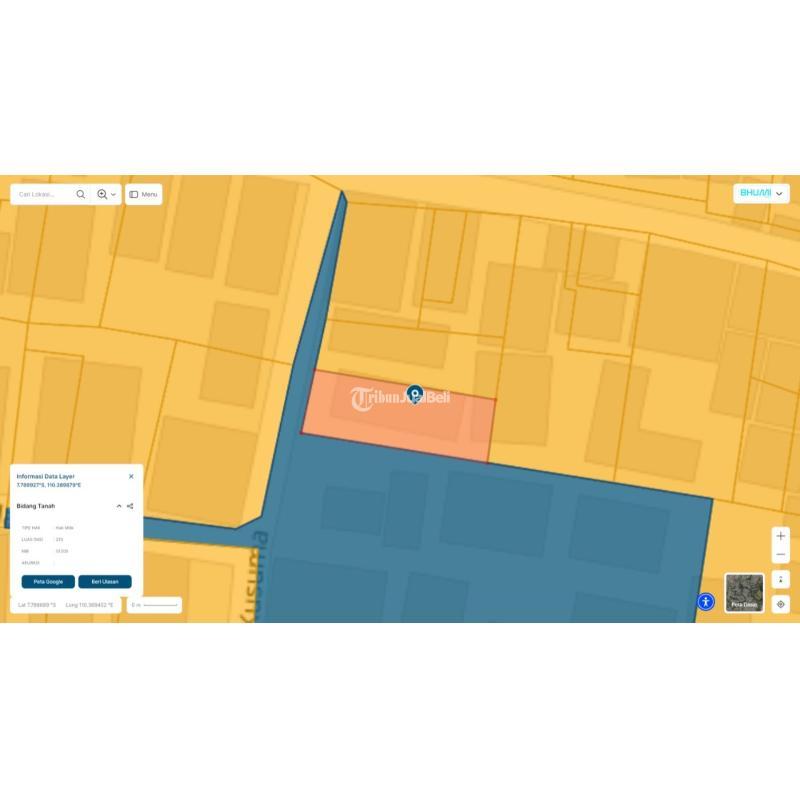Jual Tanah Ada Bangunan Tua Diatasnya Luas 210 m2 Dekat Amongrogo - Sleman