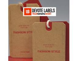 Cetak Label Kertas Hangtag Devote Cetak Labels - Katingan 