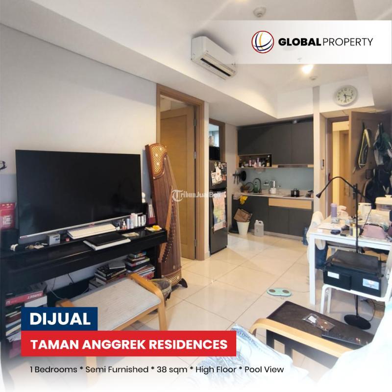 Dijual Apartemen Taman Anggrek Residences, Semi Furnished, 1 Bedroom 38m2, Pool View - Jakarta Barat