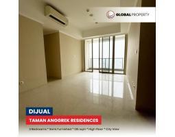 Dijual Apartemen Taman Anggrek Residences, Semi Furnished Standard 3 Bedroom, City View - Jakarta Barat 