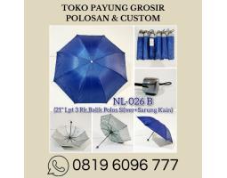 Grosir Payung Lipat 3 Lapis Silver Anti UV - Tulungagung 