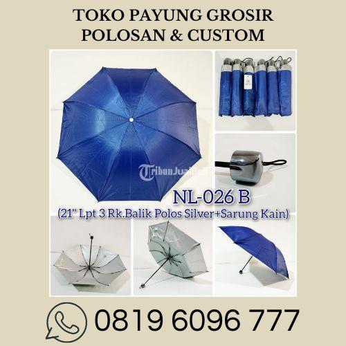 Grosir Payung Lipat 3 Lapis Silver Anti UV - Tulungagung