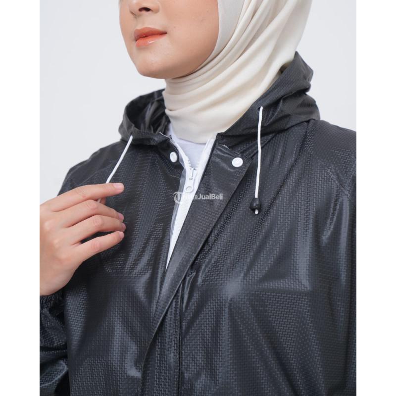 Mamba Backpack Jas Hujan Setelan Motif PVC Hitam One Size Hitam - Tangerang Selatan