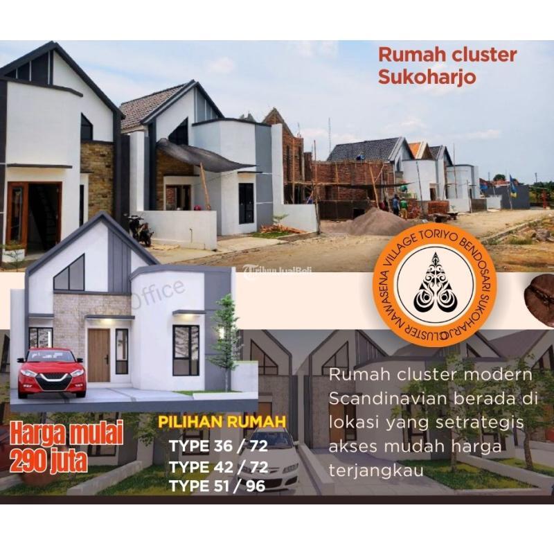 Dijual Rumah Cluster, LT. 72m2, LB. 36m2, SHM, Modern Scandinavian, Lokasi Strategis, Nawasena Village - Sukoharjo