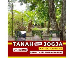 Dijual Tanah Luas 533m2 SHM Strategis 50 Meter Jalan Pleret  - Bantul