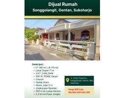 Dijual Rumah, LT. 180m2, LB. 170m2, SHM, Murah,  Akses Mudah, Gentan, Pajang - Solo