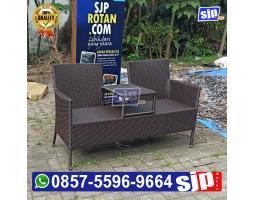 Kursi Teras Rotan Sintetis 3 in 1 - Batu 