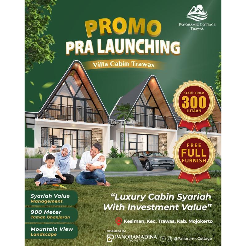 Dijual Villa Cabin Trawas View Indah Pegunungan - Mojokerto