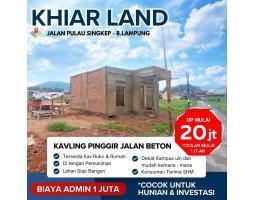 Jual Tanah Kavling Luas 92 m2 Pinggir Jalan Sukarame Sukabumi Surat SHM - Bandar Lampung 