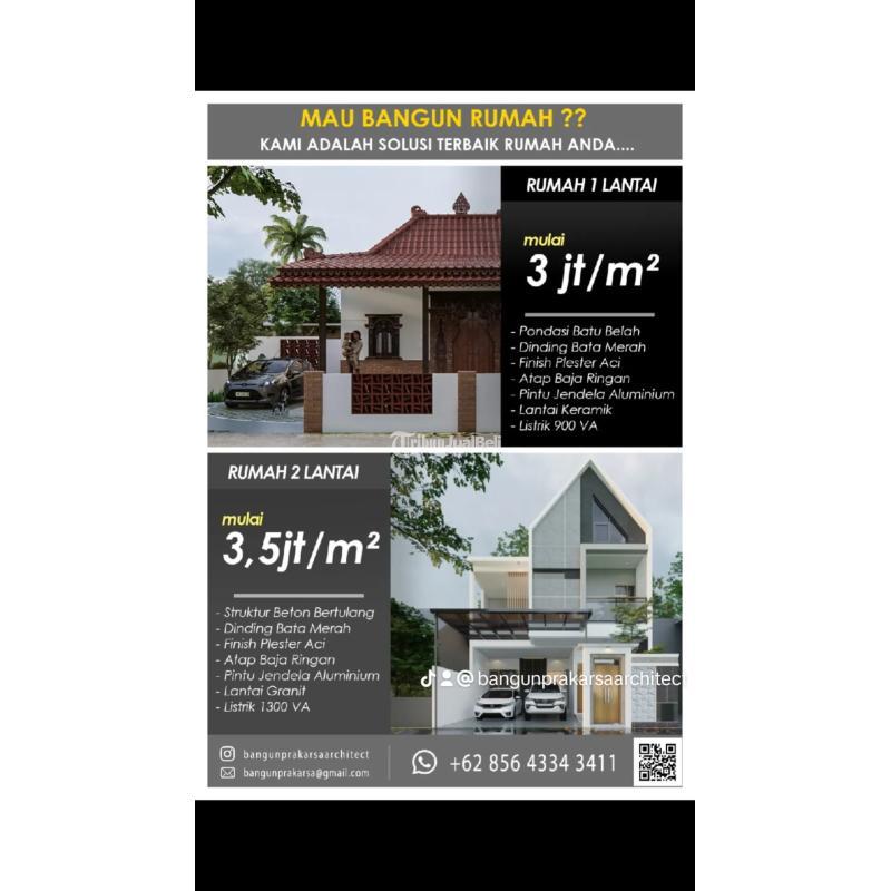 Jasa Bangun Rumah, Kontraktor, Sesuai dengan Kebutuhan, Mulai 3 Jutaan Per Meter, Bantul - Yogyakarta