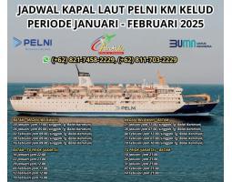 Jual Tiket Kapal Laut Pelni KM Kelud, Beserta Jadwal, Periode Januari sampai  Februari - Riau
