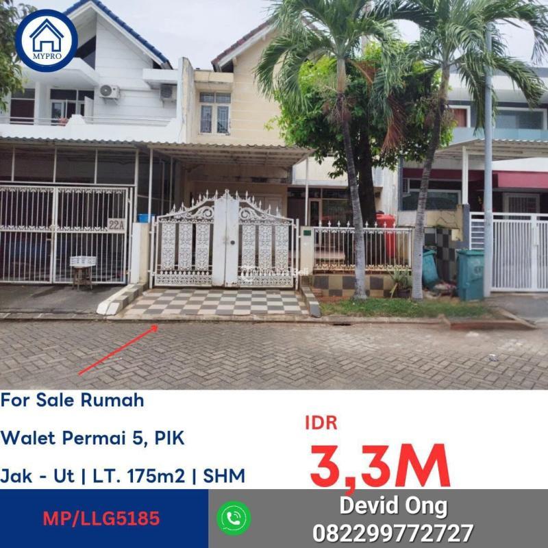 Dijual Rumah, LT. 175m2, LB. 200m2, SHM, Walet Permai 5 di Pantai Indah Kapuk - Jakarta Utara