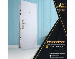 Pintu Baja Motif Kayu Kualitas Terbaik - Pontianak