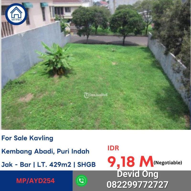 Dijual Tanah Lelang Luas 429m2 Di Kembang Abadi, Kembangan - Jakarta Barat