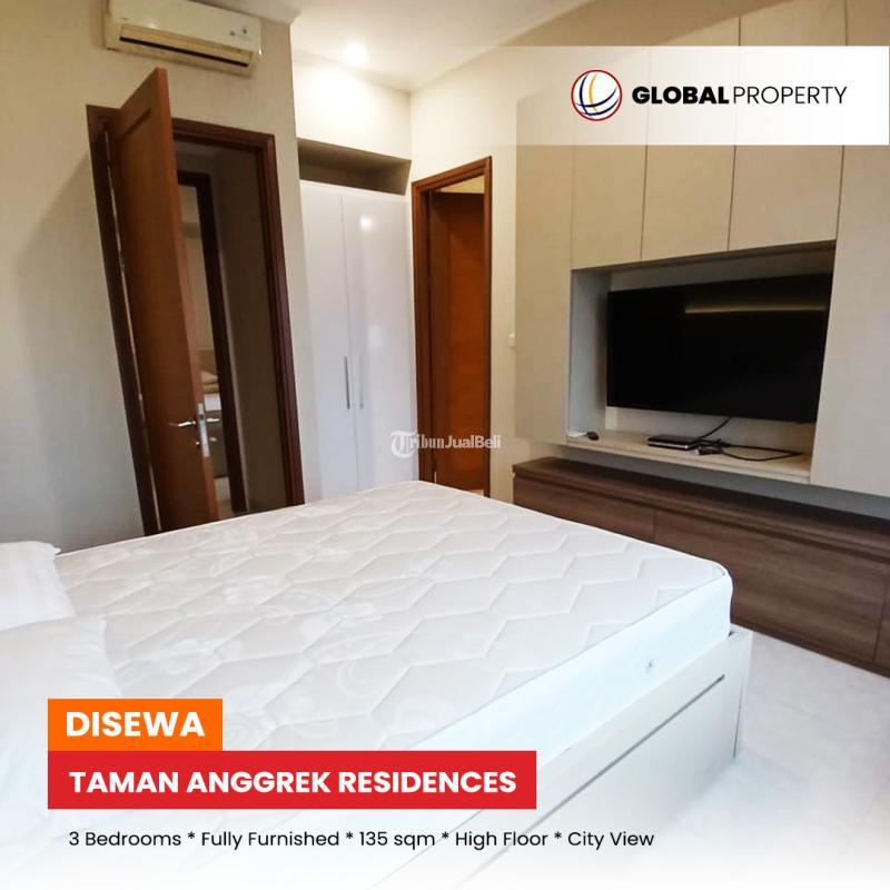 Disewakan Apartemen Termurah Fully Furnished Taman Anggrek Residences 3 Bedroom, High Floor - Jakarta Barat