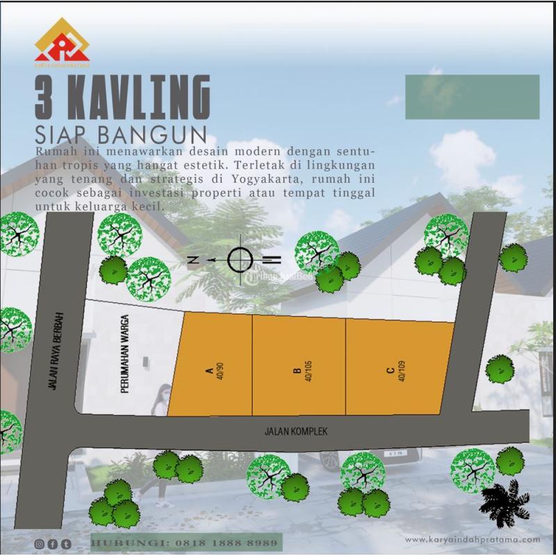 Jual Rumah Siap Bangun Tipe 40 dekat Bandara Adisucipto - Sleman