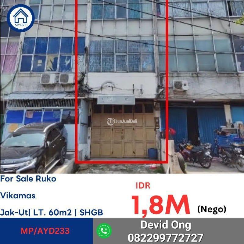 Dijual Ruko 3 Lantai, Luas 180m2, SHM, Vikamas Barat - Jakarta Utara