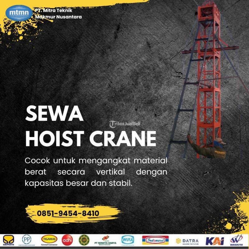 Sewa Hoist Crane dan Mini Crane, Angkat Material Proyek Bangunan - Aceh