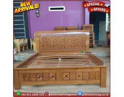 Produsen Tempat Tidur Jati 160x200 Minimalis Ukiran - Jepara