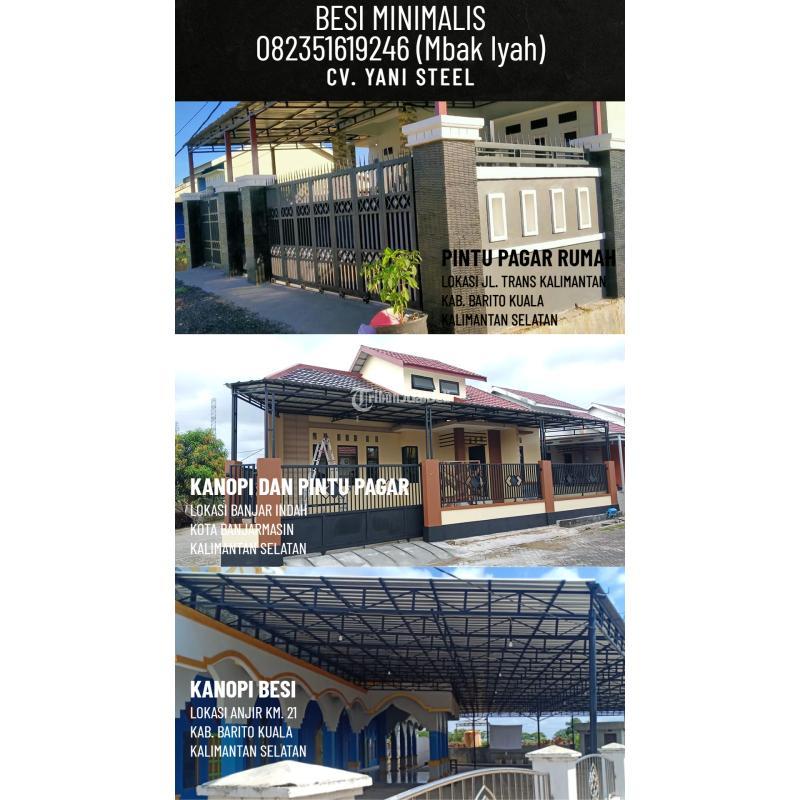 Pembuatan Kanopi Pagar Teralis Rumah dari Besi Minimalis Murah - Barito Kuala