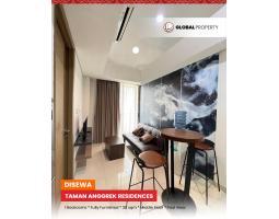 Dijual Apartemen Fully Furnished 1 Bedroom 38sqm, Pool View, Taman Anggrek Residences - Jakarta Barat 