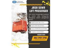 Rental Lift Bangunan Barang dan Penumpang, Single atau Double Cabin - Batam