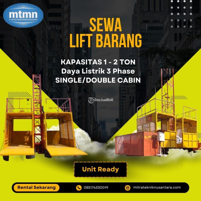 Sewa Lift Barang Kapasitas 1-2 Ton, Unit Ready - Bekasi
