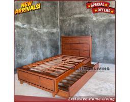 Tempat Tidur Anak Sorong 120x200 Minimalis Jati Furniture - Jepara 