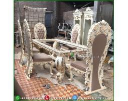 Meja Makan Ukir Mewah 220x100 Klasik Furniture - Jepara 