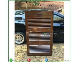 Rak Sepatu Kayu Jati Minimalis Modern Furniture - Jepara