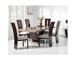 Meja Makan Marmer 180x100 - Jepara 