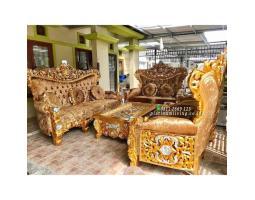 Sofa Tamu Ukir Mewah Gold - Jepara 
