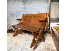 Bangku Taman Lipat Jati - Jepara 