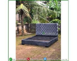 Tempat Tidur Jati Minimalis Modern Full Jok - Jepara 