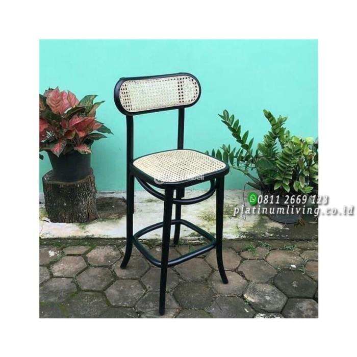Kursi Bar Jati Teak Rattan Furniture - Jepara