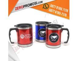 Mug Stainless Gagang CO-315 Custom Logo untuk Souvenir Premium - Tangerang 