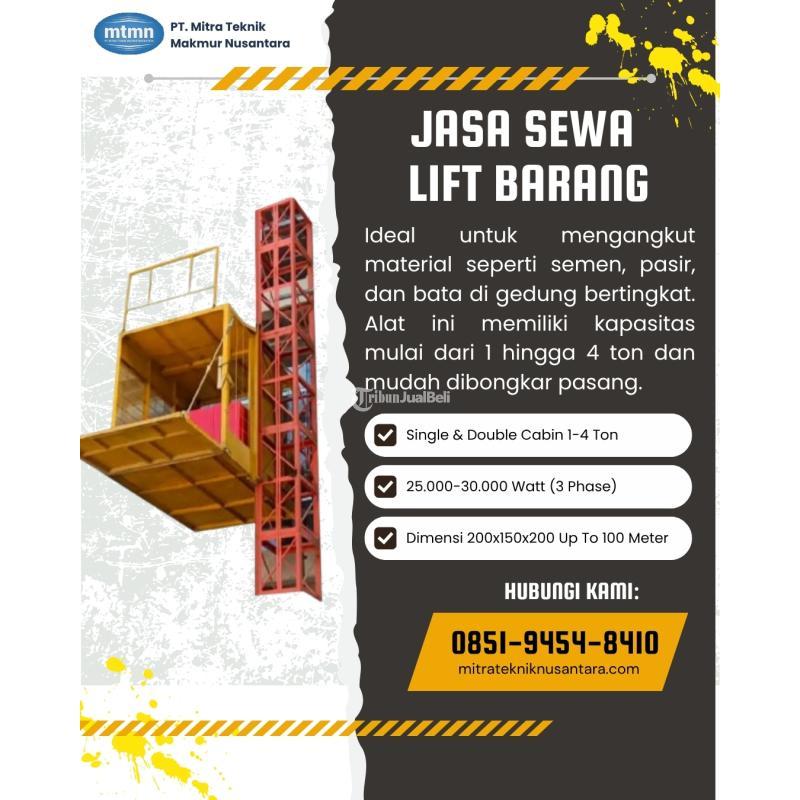 Rental Lift Bangunan Barang dan Penumpang  Single atau Double Cabin - Jambi