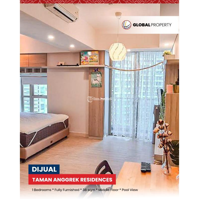 Jual Apartemen Second di Taman Anggrek Residences Fully Furnished 1 Bedroom, Middle Floor, Pool View - Jakarta Barat