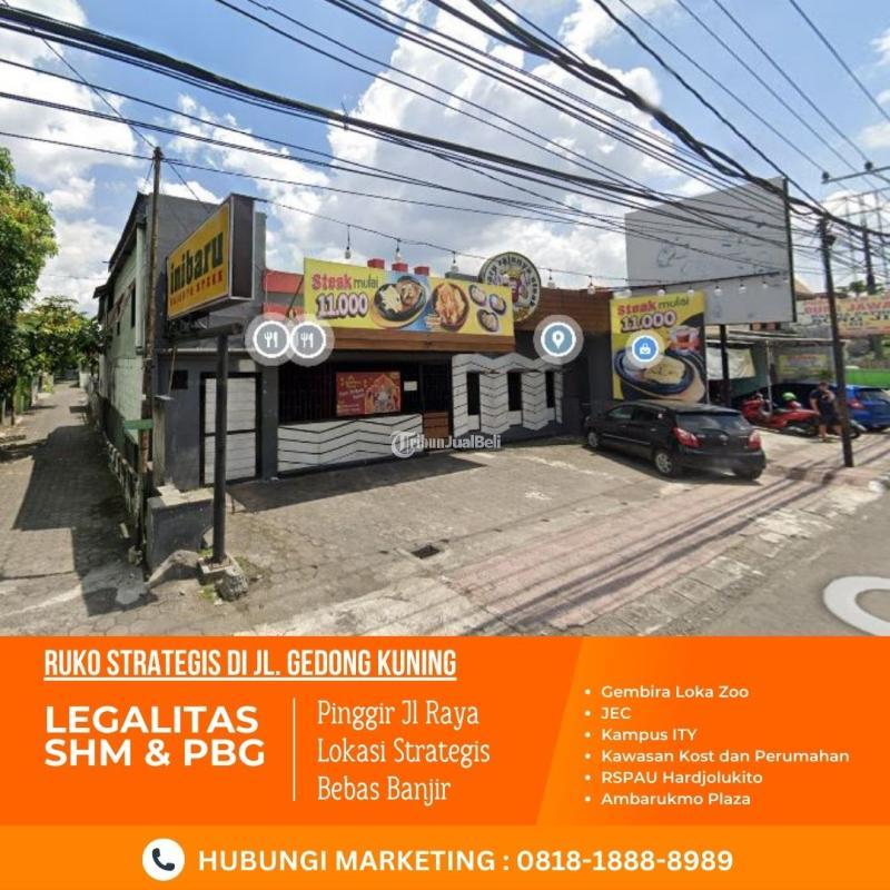 Jual Tempat Usaha Ruko 120 m2 Strategis Mangku JL Gedong Kuning Banguntapan Dkt Gembira Loka - Yogyakarta