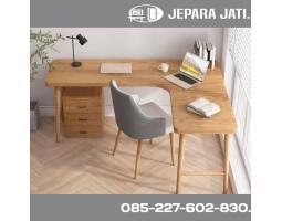 Meja Kerja Minimalis Bentuk L - Bekasi