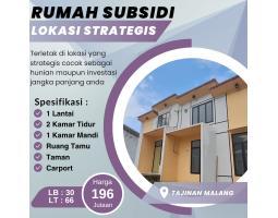 Dijual Rumah Subsidi di Sumbersuko Tajinan Tipe 30 2KT 1KM Legalitas SHGB - Malang 