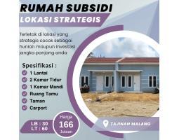 Dijual Rumah Subsidi di Tajinan Dekat SMA Taruna Tipe 30 2KT 1KM SHM - Malang 